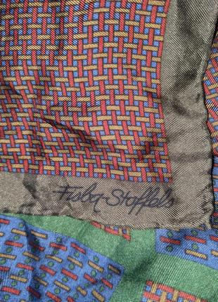 Красивый брендовый шелковый платок fisba stoffels, швейцария, оригинал8 фото