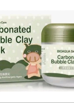 Очищаюча маска bioaqua little black pig bubble mask mud 100мл.2 фото