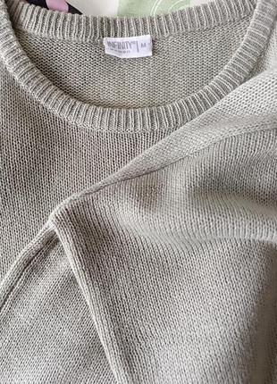 Р 18-20 / 52-54-56 лаконичный серый хаки свитер джемпер кофта вязаная мягкая большая батал infinity6 фото