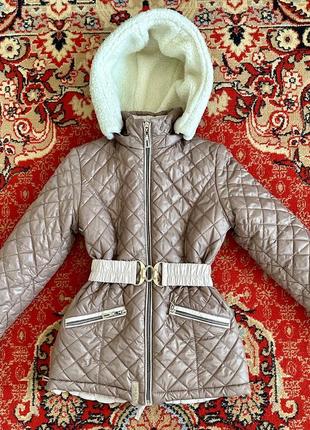 Зимова куртка з овчиною р.36 зріст 140-164 см2 фото