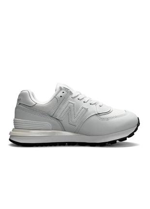 Кросівки шкіряні жіночі new balance classic white білі стильні повсякденні кроси нью баланс7 фото