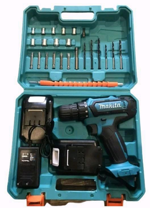 Шуруповерт makita 550 dwe (24v, 5.0 ah) з набором інструментів6 фото