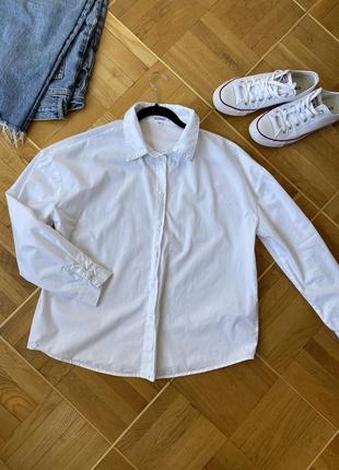 Сорочка жіноча оверсайз із спущеною лінією плеча із 100% бавовни cos zara mango tommy hilfiger diesel