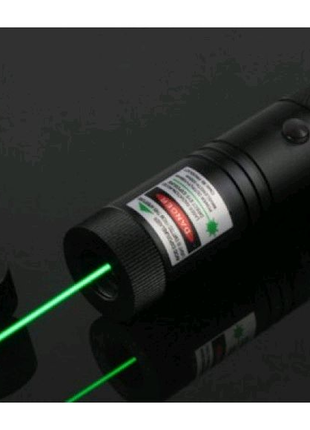 Лазерна указка зелений лазер laser 303 green з насадкою7 фото