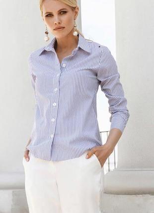 Базова нова біла сорочка в смужку сорочка