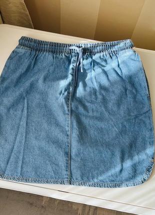 Літня джинсова спідниця, юбка джинсова xs-s, розмір 34 спідниця джинсова