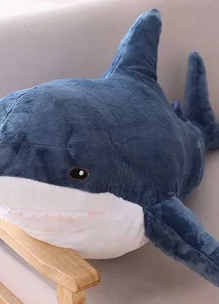 М'яка іграшка акула 80 см акула блохэй велика плюшева1 фото