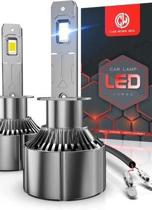 Car work box h1 led 12000lm, светодиодные лампы 6000k для автомобилей, 12в, 60вт