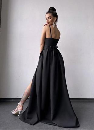 Черное вечернее платье, черное платье на вечеринку, платье макси6 фото