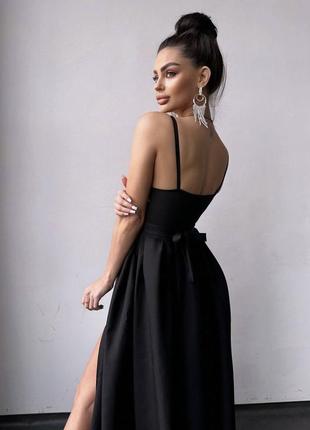 Черное вечернее платье, черное платье на вечеринку, платье макси5 фото
