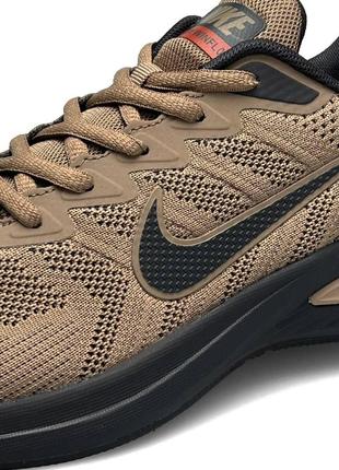 Кроссовки мужские nike zoom winflo sand black песочный легкие стильные спортивные кроссовки найк винфло3 фото