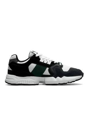 Кроссовки замшевые мужские adidas originals zx white green белые стильные повседневные кроссовки адидас6 фото