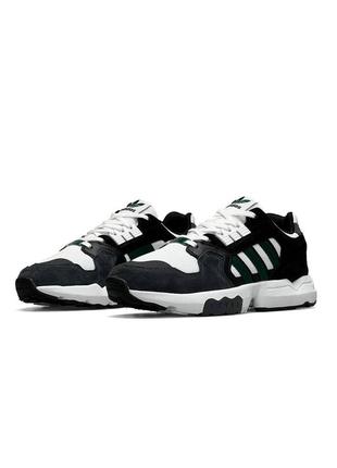 Кроссовки замшевые мужские adidas originals zx white green белые стильные повседневные кроссовки адидас4 фото