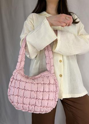 💗 нежная розовая сумка на плечо от cos6 фото