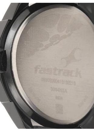 Годинник fastrack ng3084np01c men's black silicon analog brown di2 фото