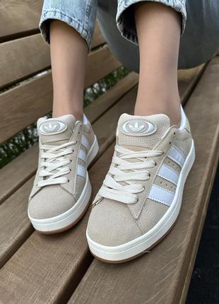 Женские кроссовки adidas campus gray &amp;white