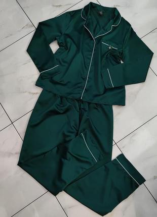 Стильна жіноча піжама домашній костюм sylvie meis l-xl (50-52) сатин