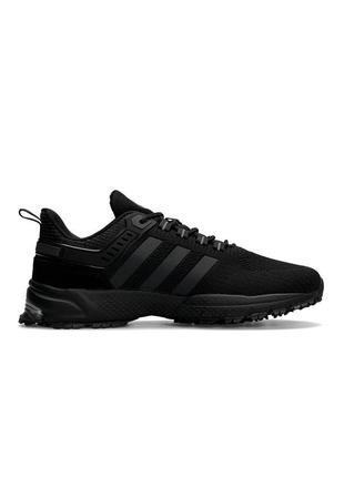 Кроссовки мужские adidas marathon black черные стильные легкие повседневные кросы адидас демисезонные7 фото