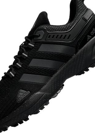 Кроссовки мужские adidas marathon black черные стильные легкие повседневные кросы адидас демисезонные2 фото