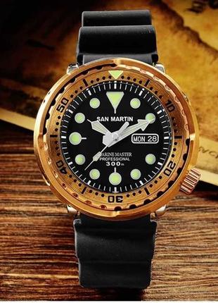Чоловічий годинник часы san martin tuna bronze 300m automatic ...