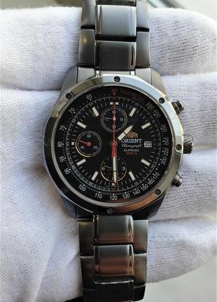 Мужские часы orient td0x004b sapphire 100m 40mm chronograph