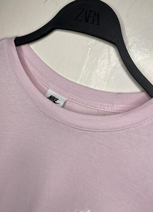 Nike базовая мужская футболка свет розовая2 фото