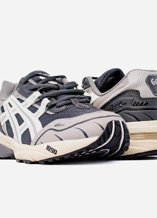 Premium мужские кроссовки asics gel 1090 grey white5 фото