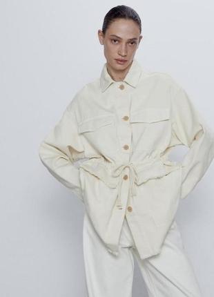 Cos mango h&m pull & bear asos нова new zara one size в наличии женская куртка удлиненная пиджак коттон zara цвет эркю/s-m/ zara new