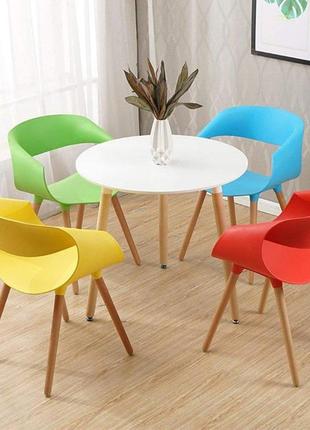 Стіл обідній сіріус (китай) mdf (d=80cm), білий