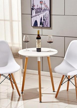 Стіл обідній сіріус (китай) mdf (d=80cm), білий