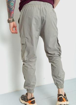Спортивные брюки джоггеры мужские тонкие стрейчевые, цвет оливковый2 фото