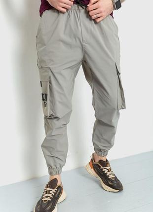 Спортивные брюки джоггеры мужские тонкие стрейчевые, цвет оливковый3 фото