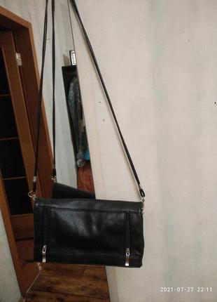Жіноча шкіряна сумочка клатч-трансформер1 фото