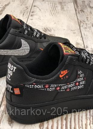 Чоловічі кросівки nike air force 1 07 just do it pack black.1 фото