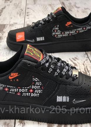 Чоловічі кросівки nike air force 1 07 just do it pack black.3 фото