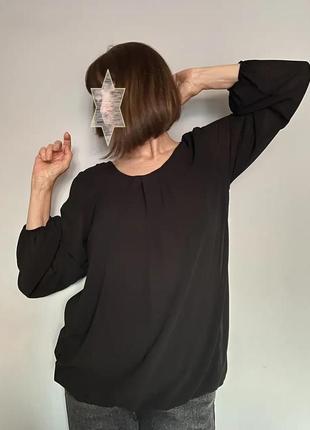 Шифоновая  женская блузка чёрного и бордового цвета 46-50 укр5 фото
