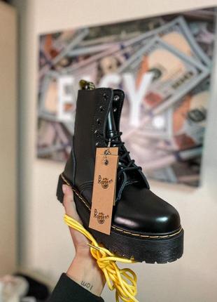Шикарные кожаные зимние ботинки dr. martens jadon black  😍 (на меху)