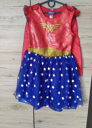 Дитяче плаття, костюм чудоженщина, супергел, супервумен, вандевумен на 9-10 років