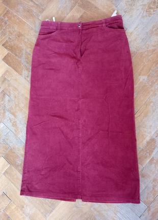 Стильная винтаж винтажная юбка макси из микровельвета