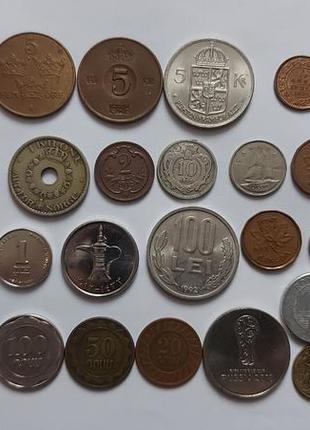 Монети британія, франція, італія, крони, colli та ін.3 фото