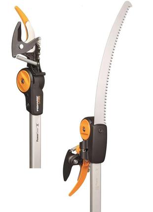 Секатор висоторіз телескопічний fiskars upx86+ пила 240-400см для обрізки дерев на штанзі (фіскарс фінляндія)