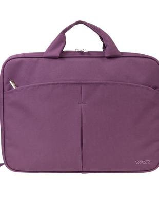 Сумка для ноутбука 15,6'-16"  vinel  фиолетовая с наплечным ремнем vl-0102nb-dp2 фото