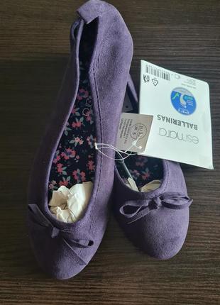 Балетки туфлі нові німечинна фіолетові лілові сині3 фото