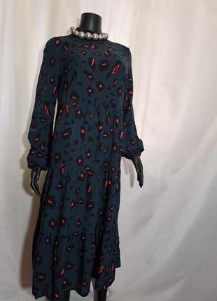 Оригинальное платье цветы ярусное #1835 фото