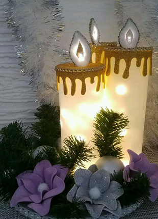Новорічні свічки світильник