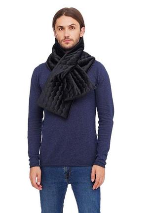 Теплий оксамитовий стеганний шарф "нью йорк"