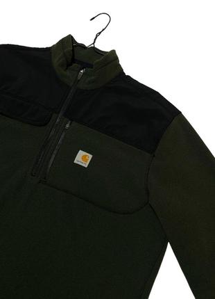 Кофта зип carhartt fallon half zip jacket olive2 фото