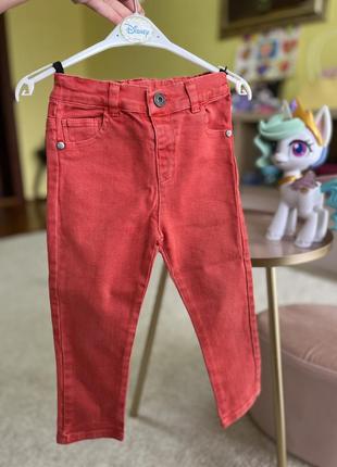Красные джинсы 92-98см1 фото
