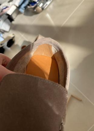 Лофери 37 сірий коричневий prpy натуральний замш та шкіра