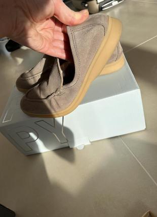 Лофери 37 сірий коричневий prpy натуральний замш та шкіра